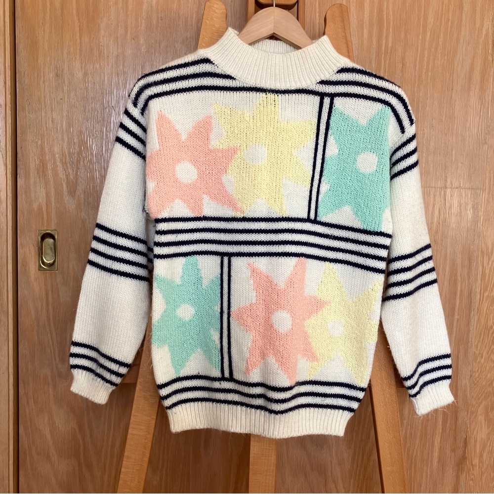 Vintage 16th Street pastel stripe sweater!